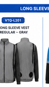 VTQ-L201 Long Sleeve Vest Regular Gray