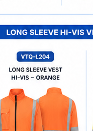 VTQ-L204 Long Sleeve Vest Hi-Vis Orange